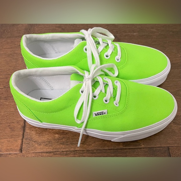 NWOB Vans Neon Lime Green Sneakers Size 6 - Picture 7 of 9